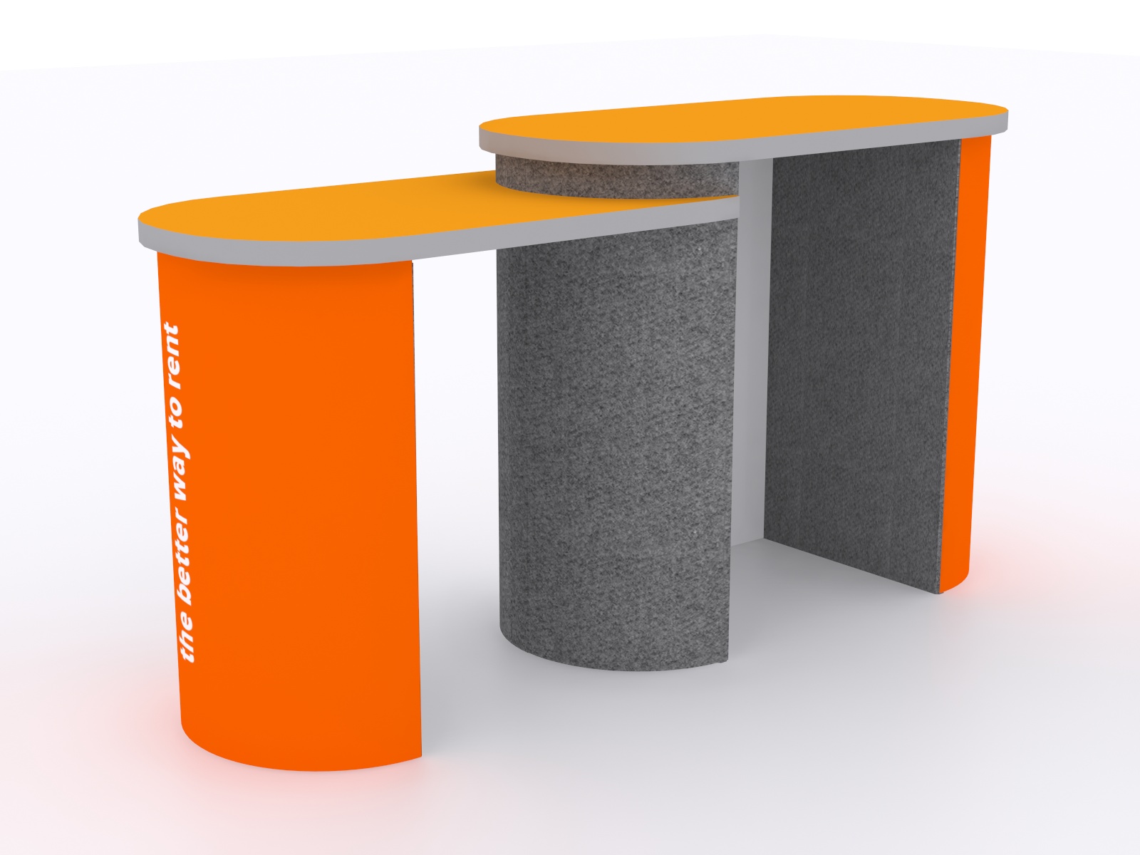 DI-672 Trade Show Pedestal -- Folding Fabric Panels -- Large Graphics (velcro-attached)